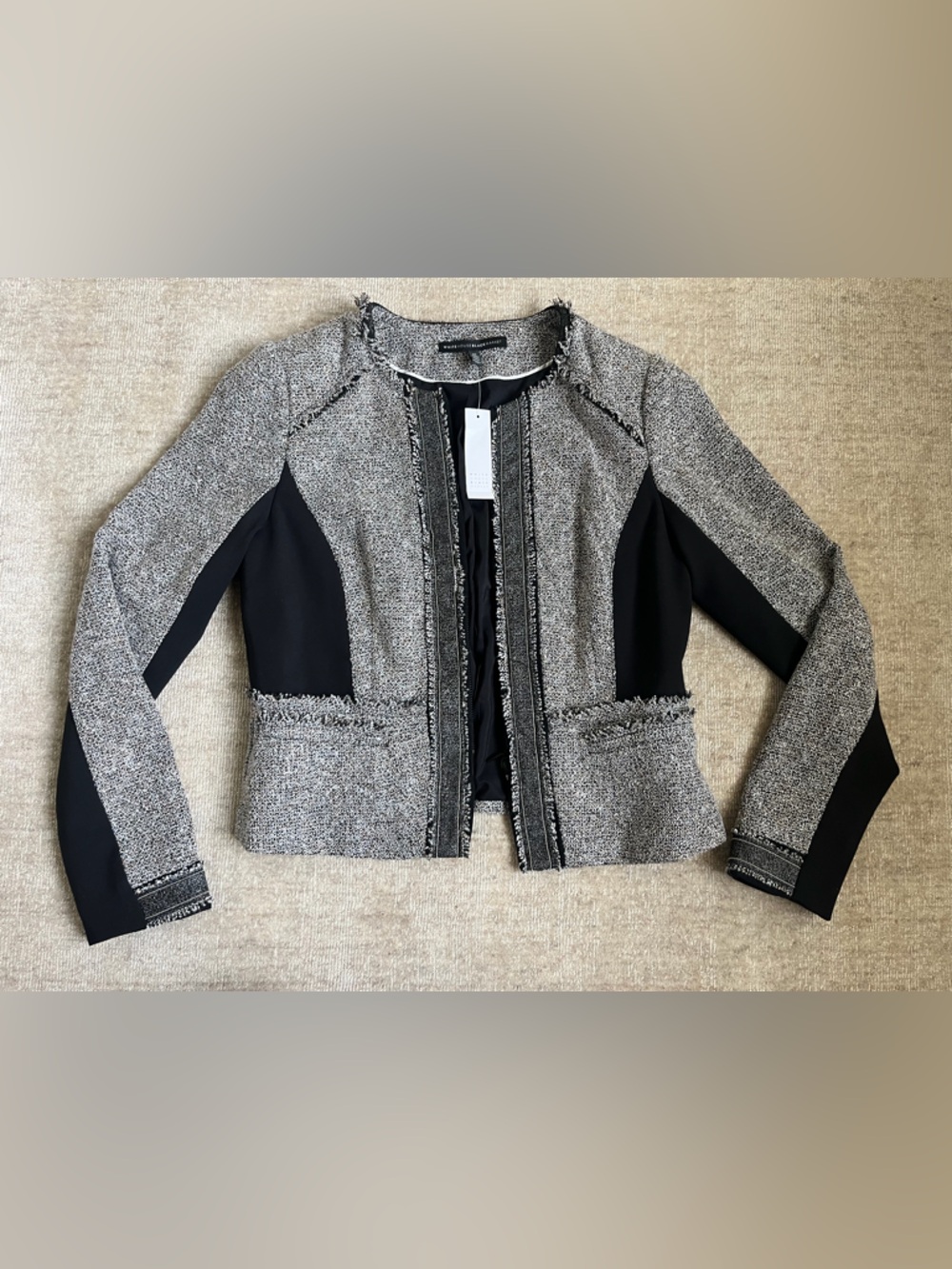 White House Black Market Grey and Black Tweed Girls' Blazer